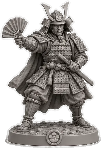Roi Samouraïs en résine : daimyo
