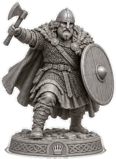 Roi Vikings en résine : jarl